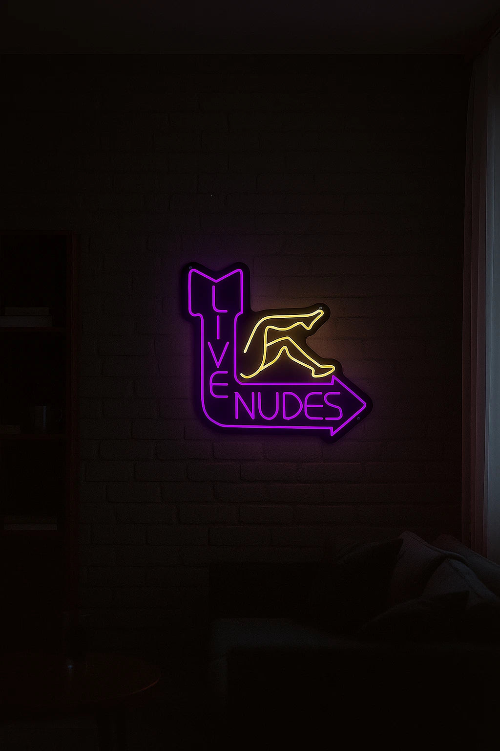 Live Nudes Neon Sign, Strip Club Led Neon Dancing Club Neon Light