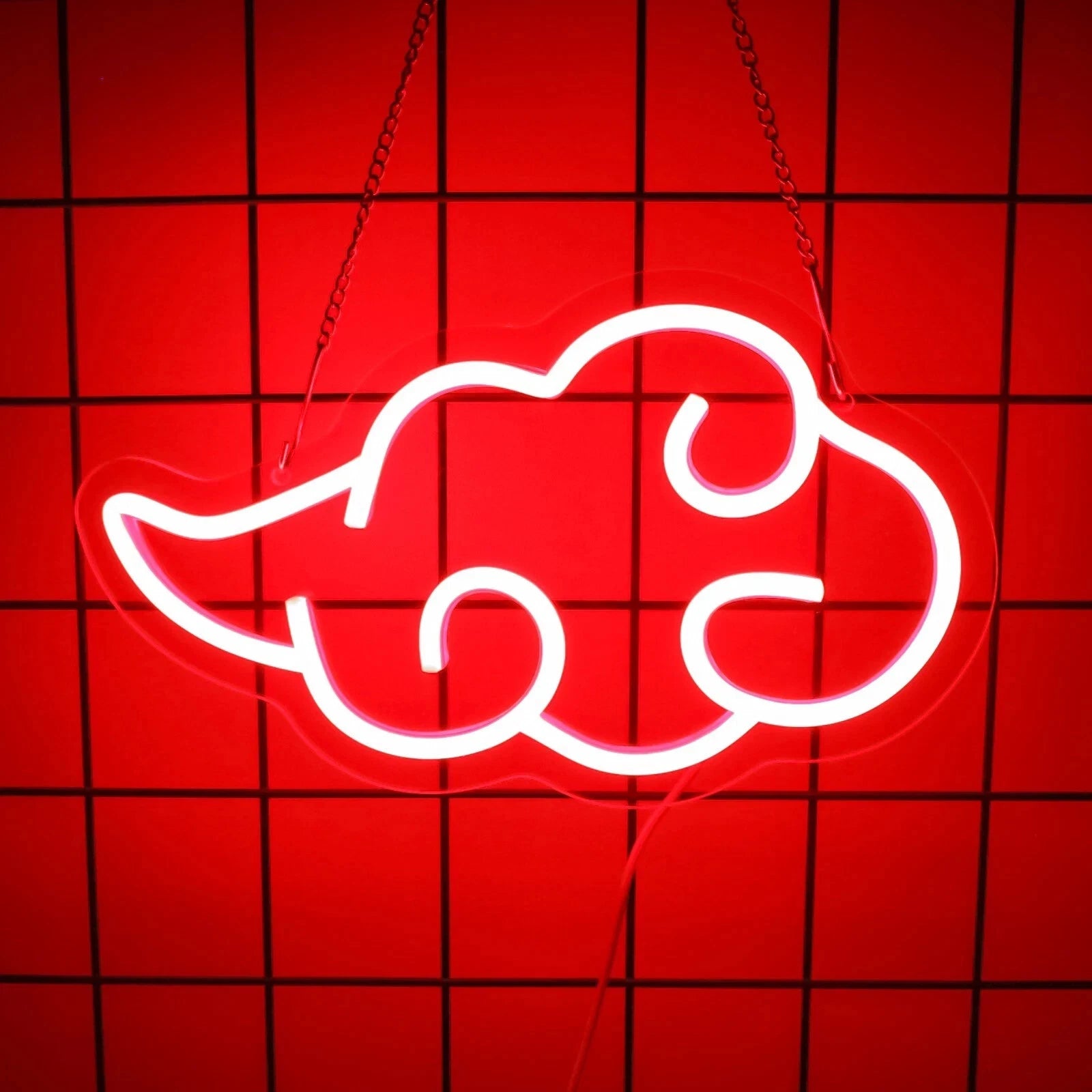Cloud Akatsuki Neon Naruto Sign – Red LED Wall Light for Anime Room, Otaku, Decor Fans