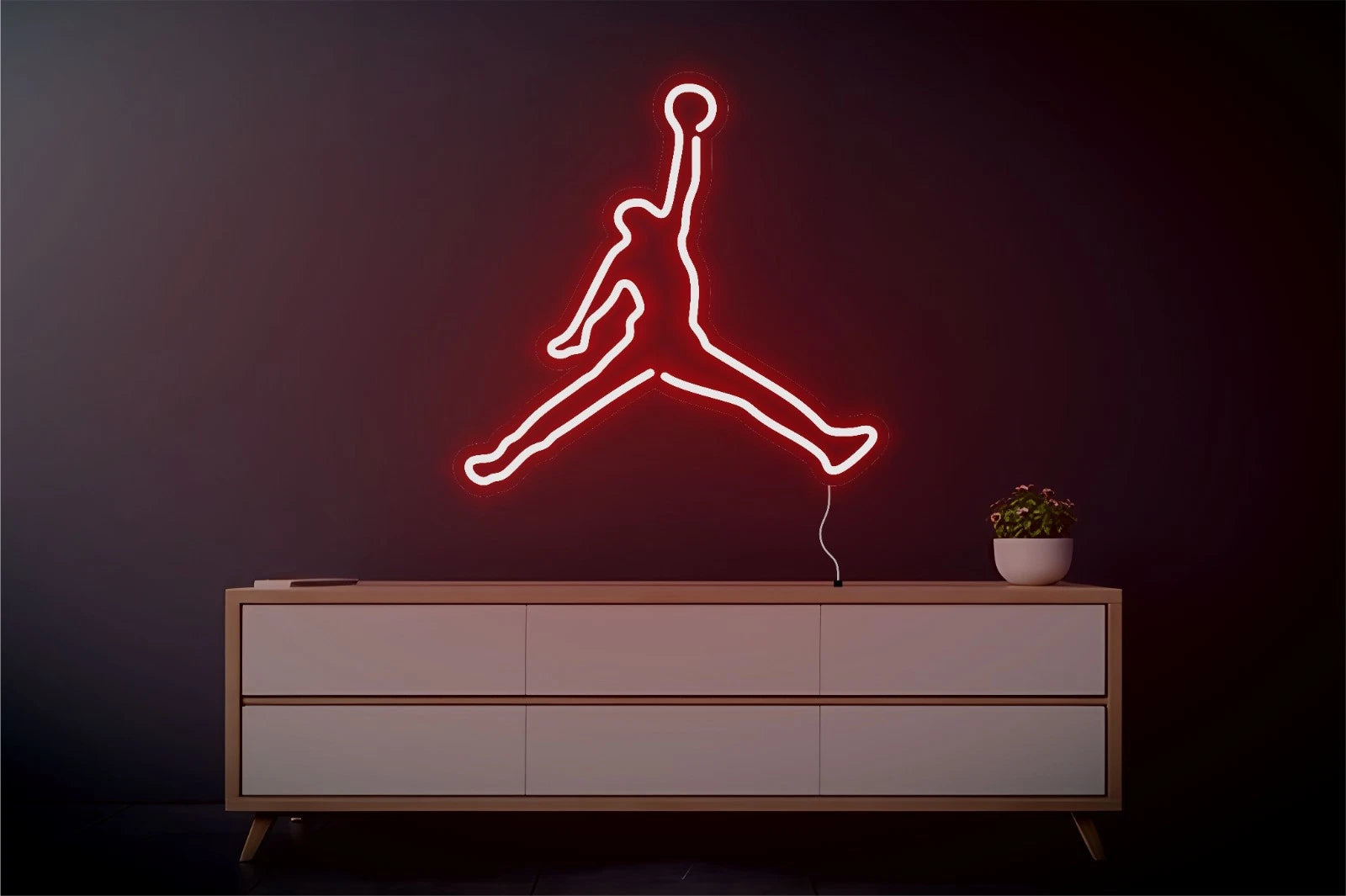 Custom Basketball Neon Sign – LED Sports Wall Light for Man Cave or Game Room