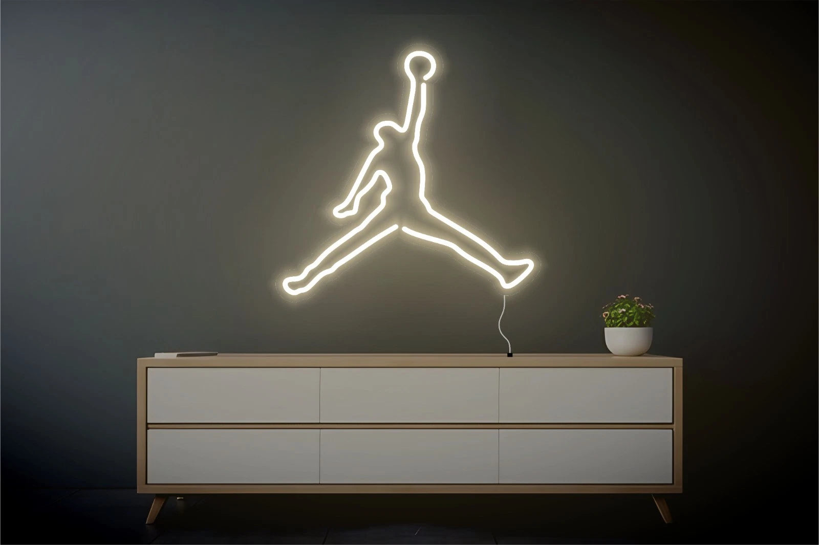 Custom Basketball Neon Sign – LED Sports Wall Light for Man Cave or Game Room