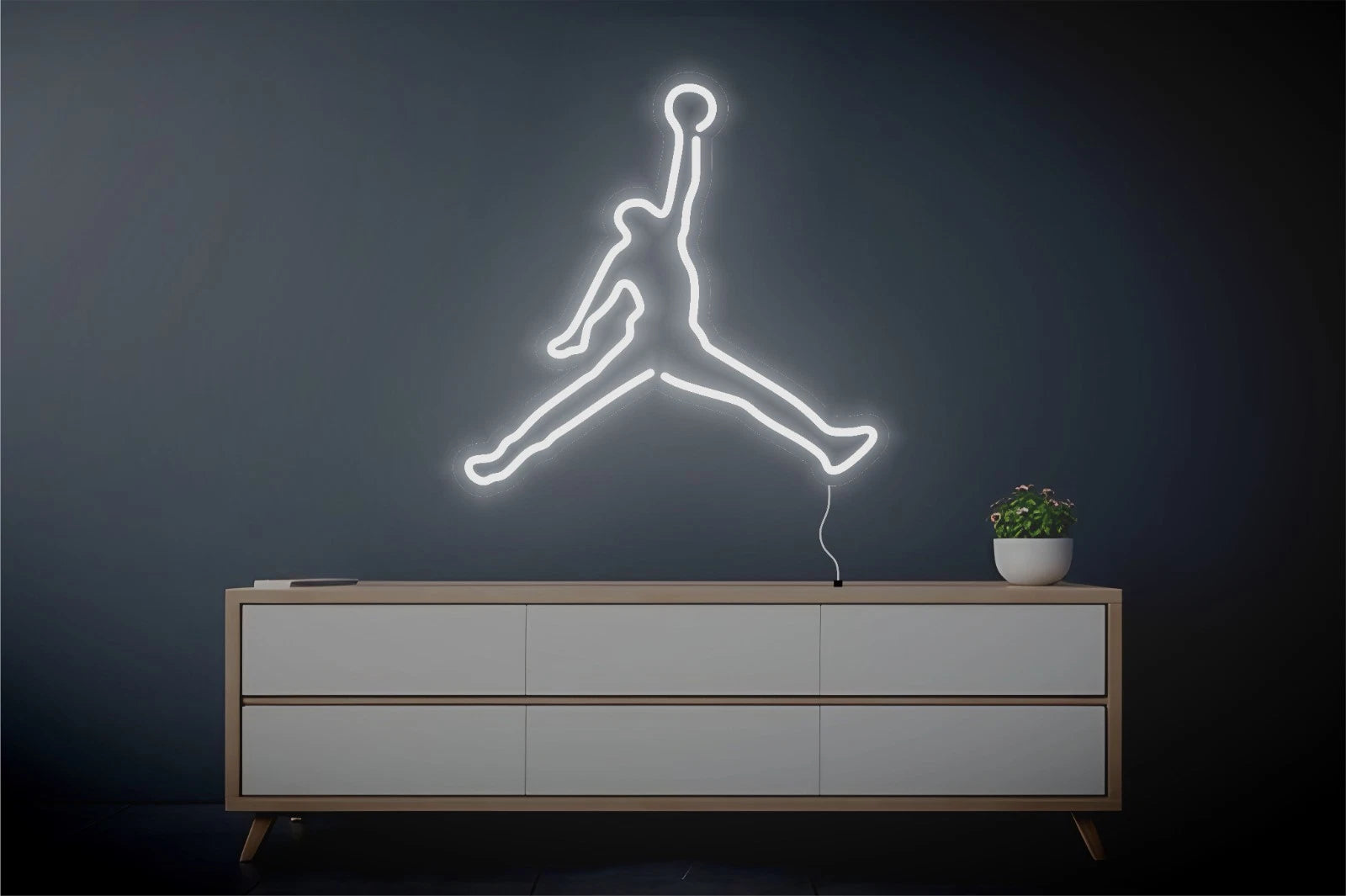 Custom Basketball Neon Sign – LED Sports Wall Light for Man Cave or Game Room