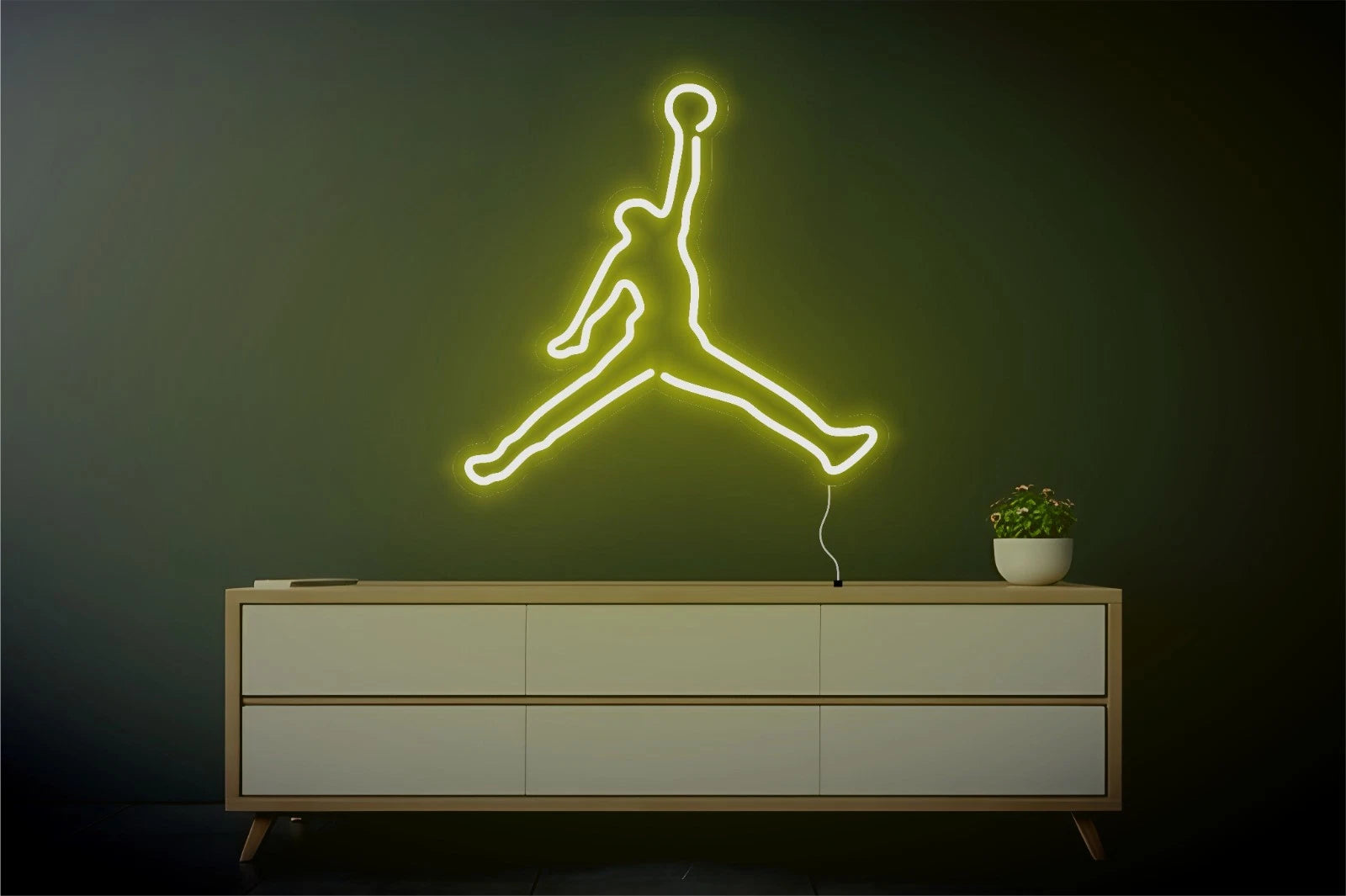 Custom Basketball Neon Sign – LED Sports Wall Light for Man Cave or Game Room