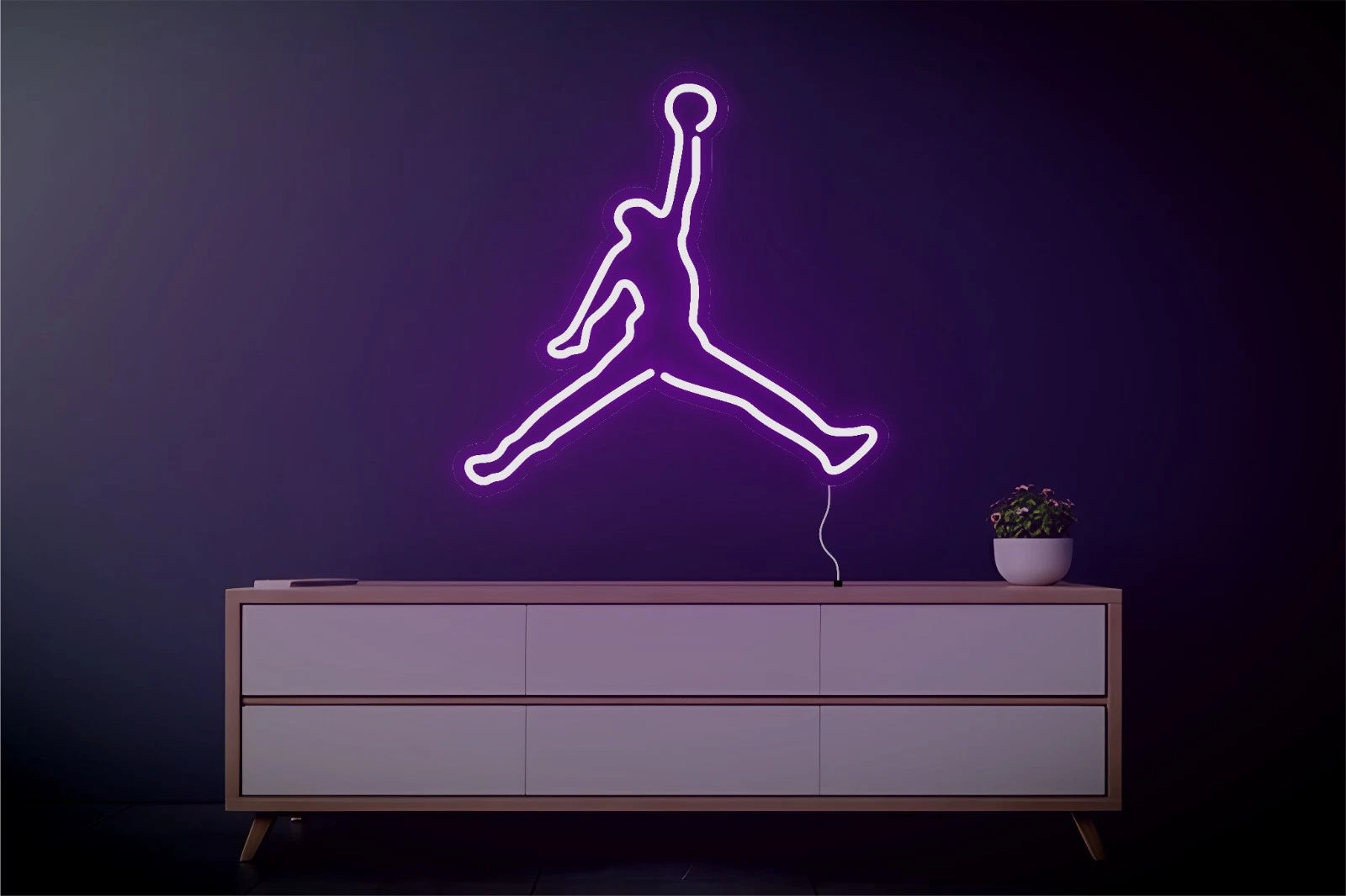 Custom Basketball Neon Sign – LED Sports Wall Light for Man Cave or Game Room