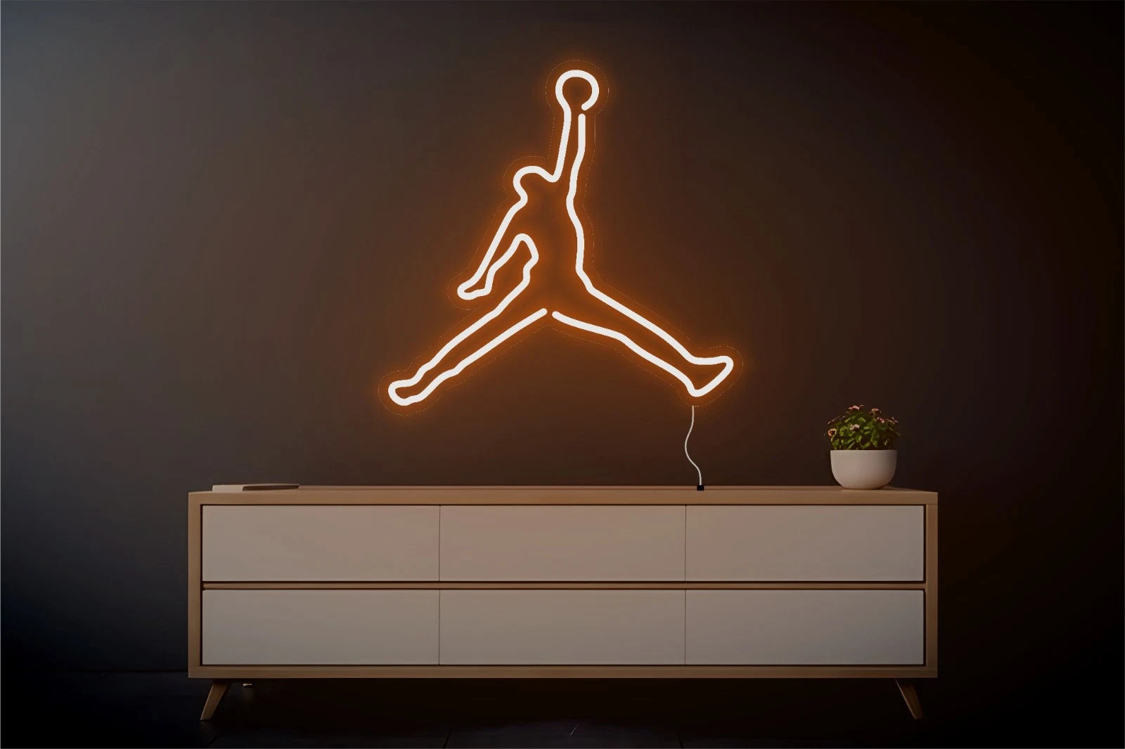 Custom Basketball Neon Sign – LED Sports Wall Light for Man Cave or Game Room