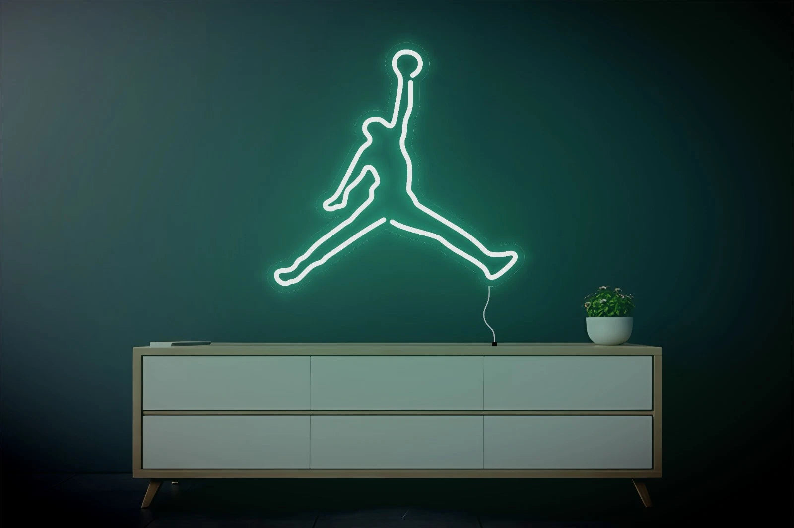 Custom Basketball Neon Sign – LED Sports Wall Light for Man Cave or Game Room