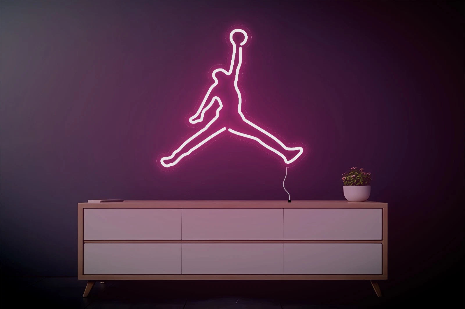 Custom Basketball Neon Sign – LED Sports Wall Light for Man Cave or Game Room