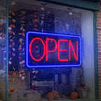 LED Open Neon Sign – 16.5"x9" Business Store Window Sign with USB & Switch