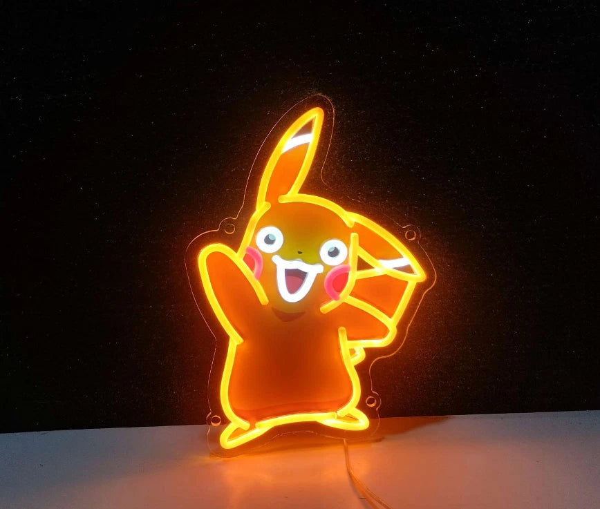 Pikachu UV Neon Sign For Wall Decor | Led Neon Sign