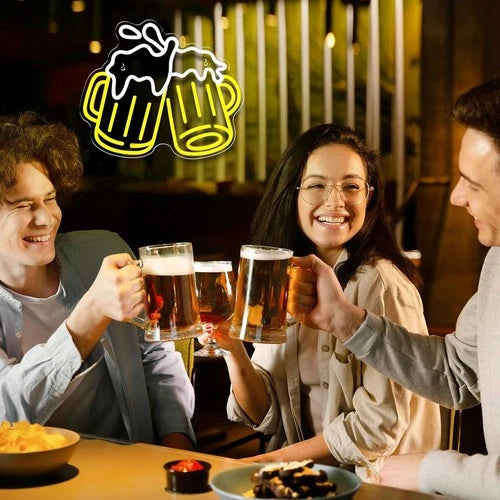 Beer Neon Sign – Dimmable LED Wall Light for Bar, Pub, Home, Man Cave Decor